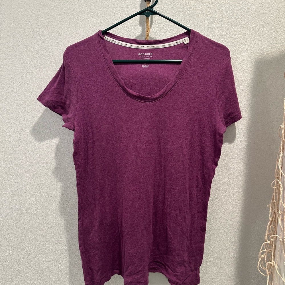 Sonoma Women's Short Sleeve Plum Tee